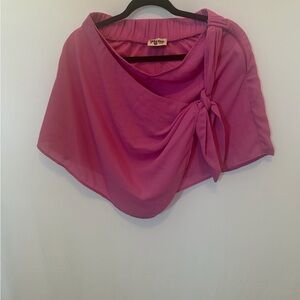 Show Me Your Mumu Pink Wrap Skort / Skirt with Side Tie